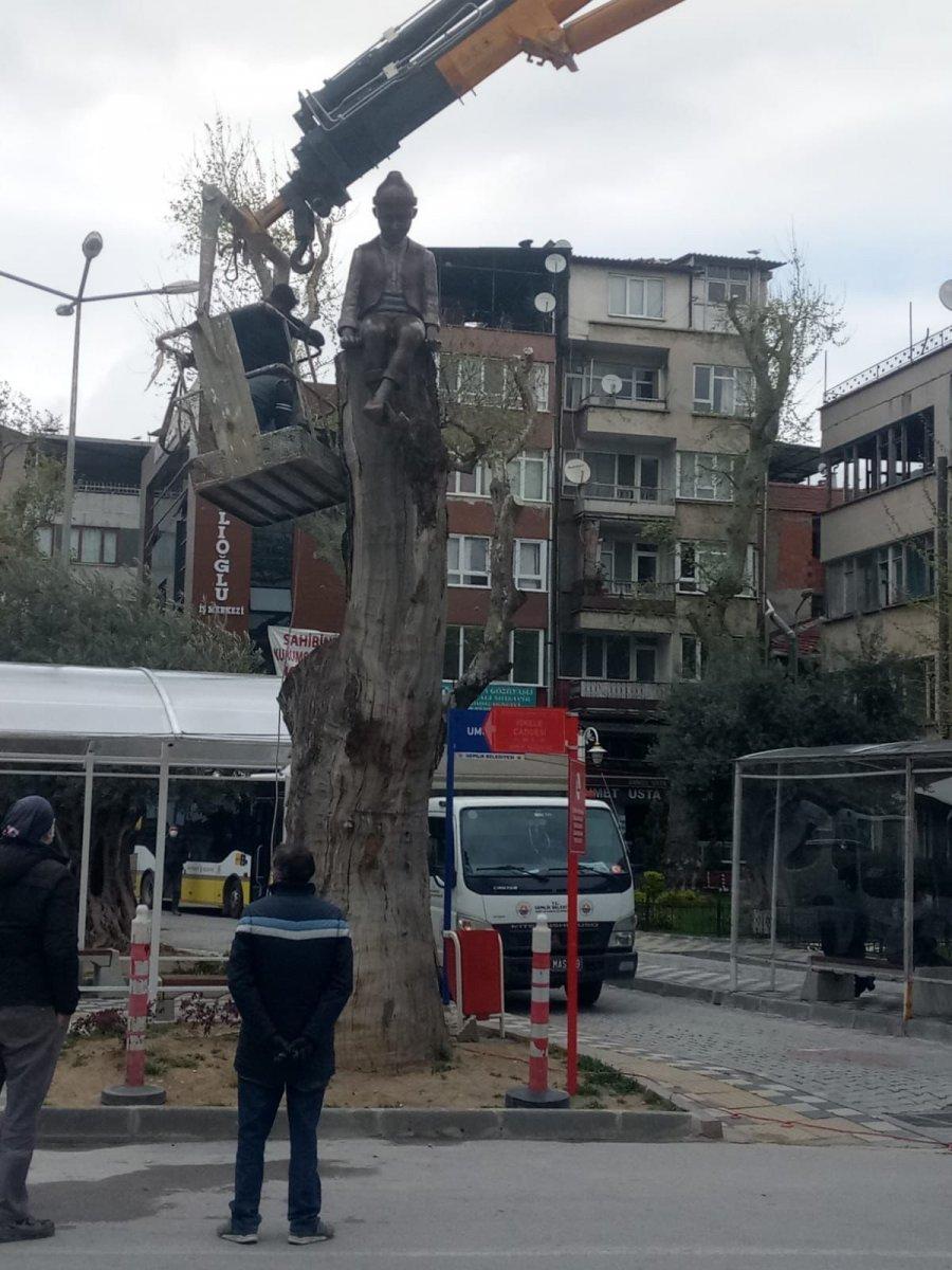 CHP’li Gemlik Belediyesi’nden Keloğlan heykeli