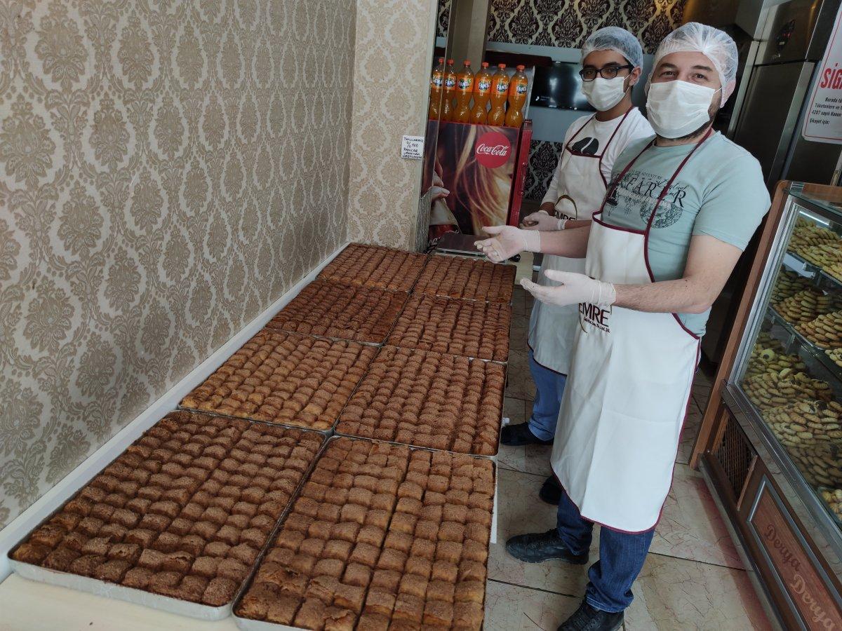 Amasya'da soğuk baklavaya talep yoğun