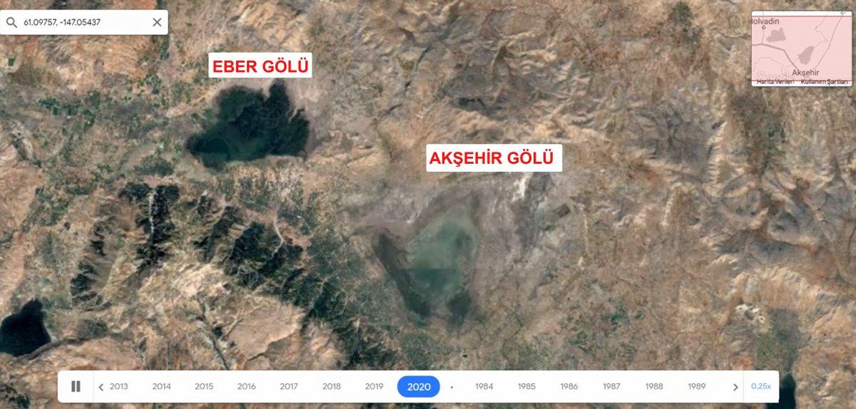 36 yıllık uydu fotoğraflarıyla gölleri vuran kuraklık belgelendi