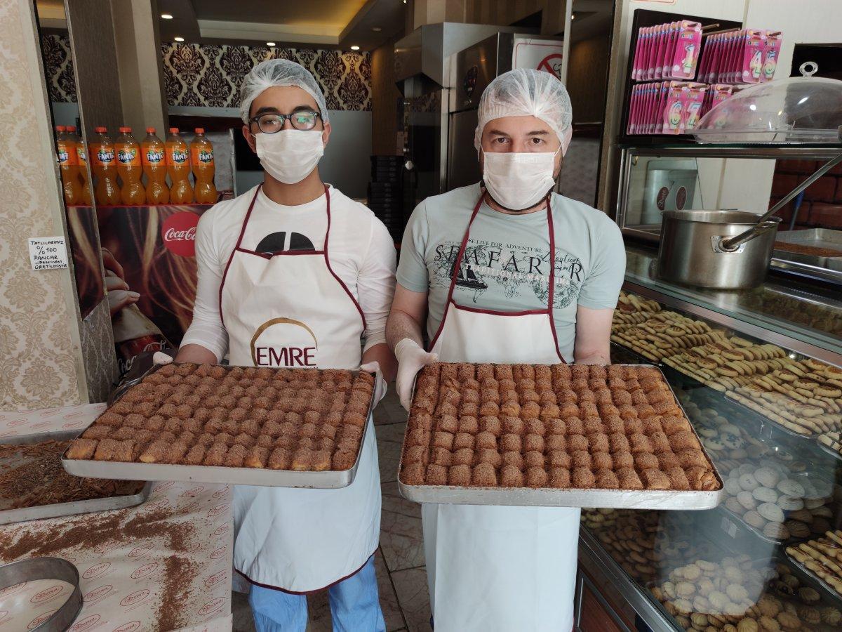 Amasya'da soğuk baklavaya talep yoğun