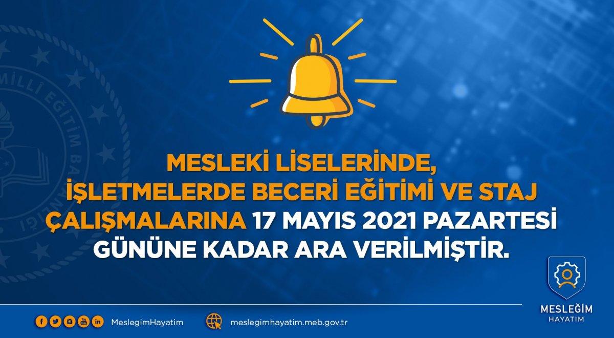 Stajlar iptal mi oldu? Tam kapanmada stajlar devam edecek mi? MEB duyurdu