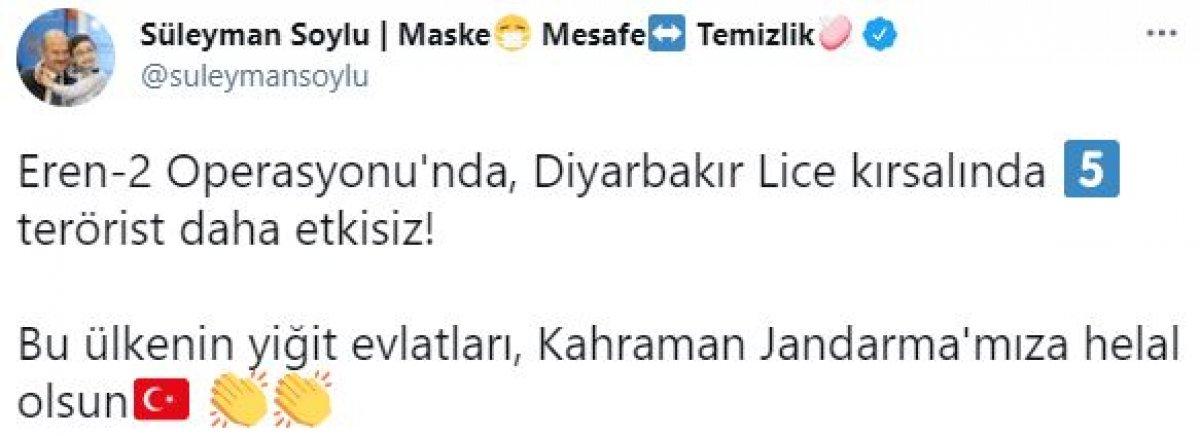 Eren-2 Operasyonu'nda 6 terörist etkisiz hale getirildi