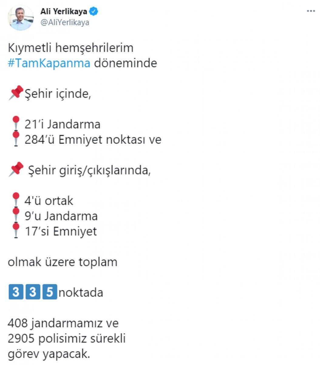 İstanbul Valisi Ali Yerlikaya’dan 'tam kapanma' açıklaması