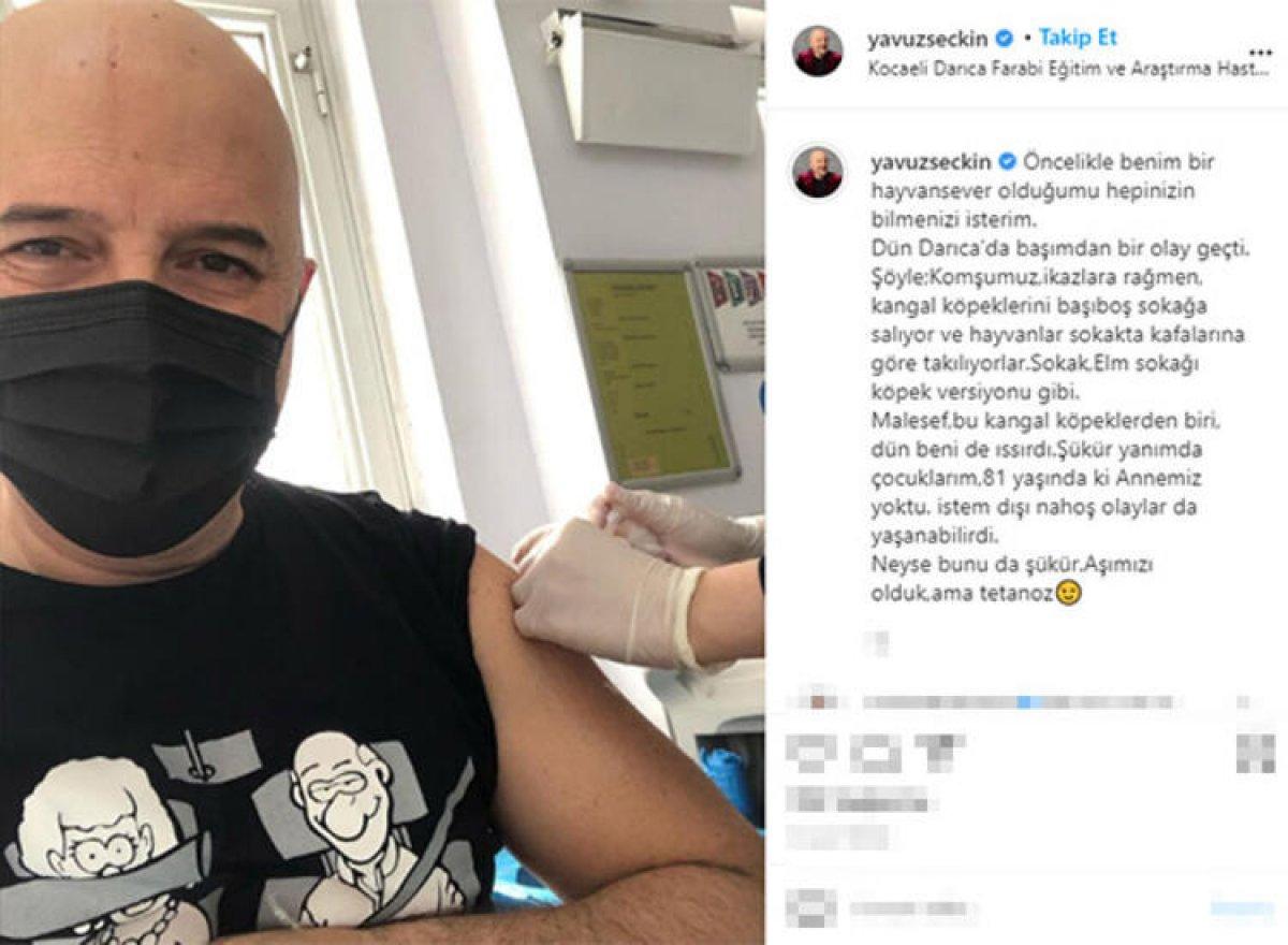 Yavuz Seçkin'i köpek ısırdı