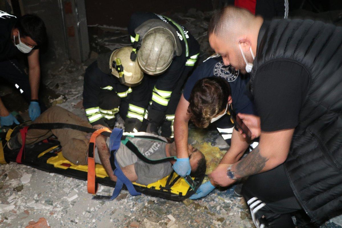 Gaziantep'teki atıl otelden düşen şahıs yaralandı