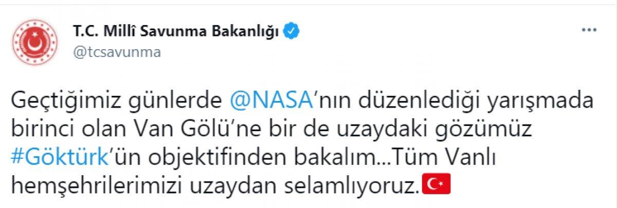 Göktürk uydusu, Van Gölü fotoğrafını çekti