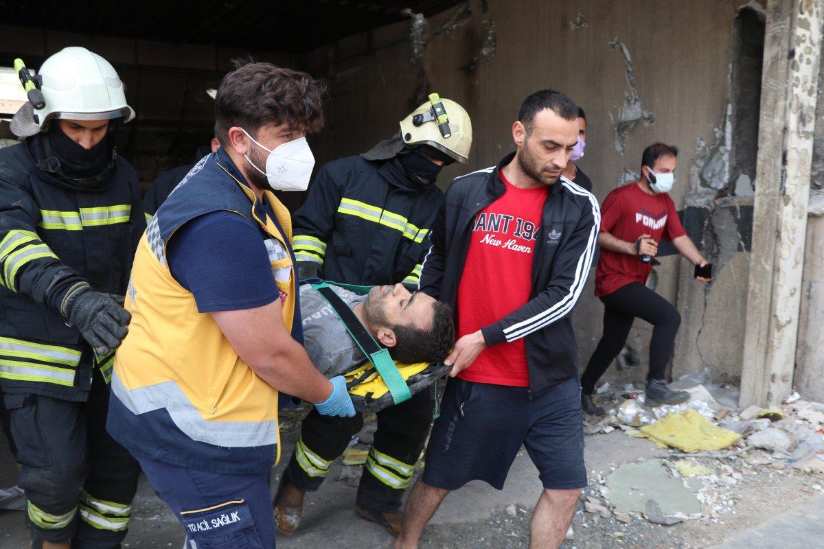 Gaziantep'teki atıl otelden düşen şahıs yaralandı