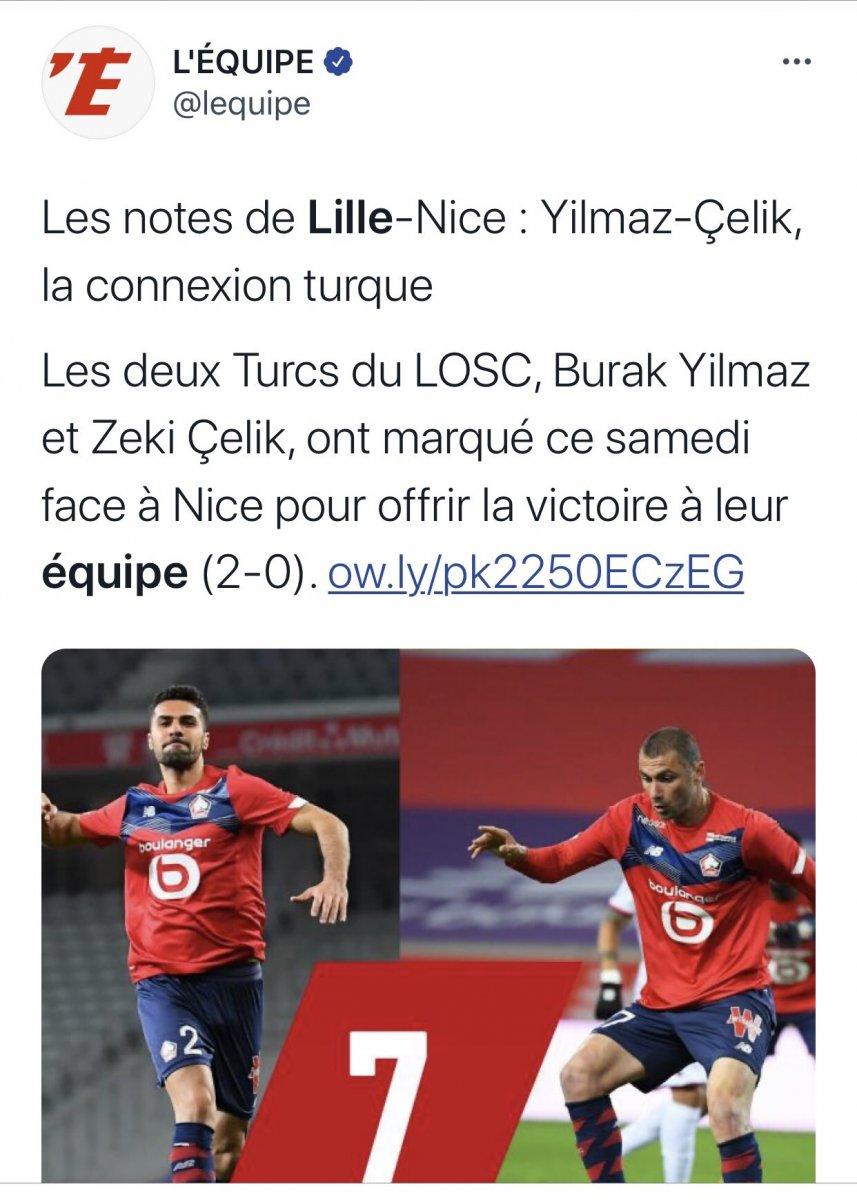 Burak Yılmaz ve Zeki Çelik yine Lille'i galibiyete taşıdı