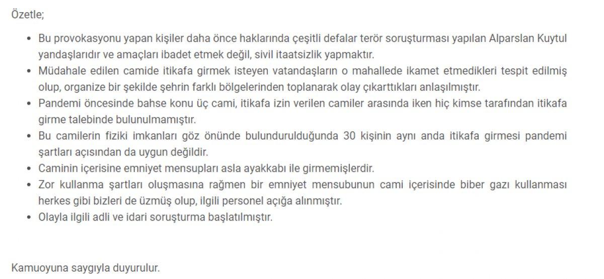 Gaziantep Valiliği: Biber gazı sıkan emniyet mensubu açığa alındı