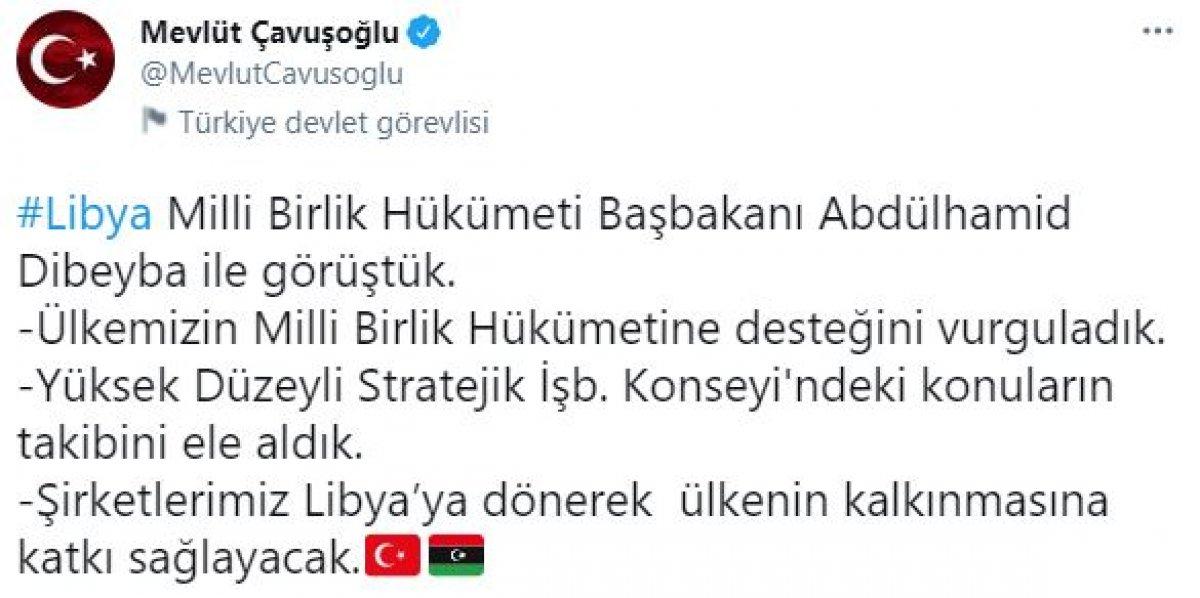 Mevlüt Çavuşoğlu, Libya'ya gitti