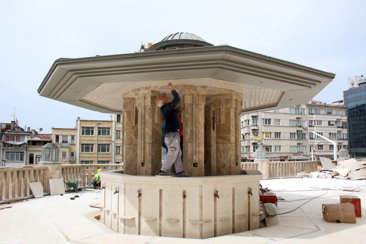 Taksim Camii'nde son rötuşlar