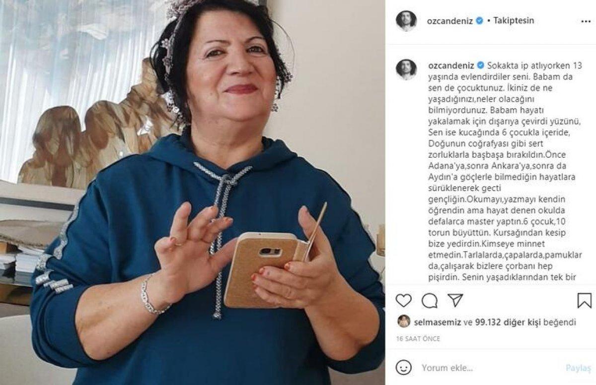 Özcan Deniz, annesinin doğum gününü kutladı