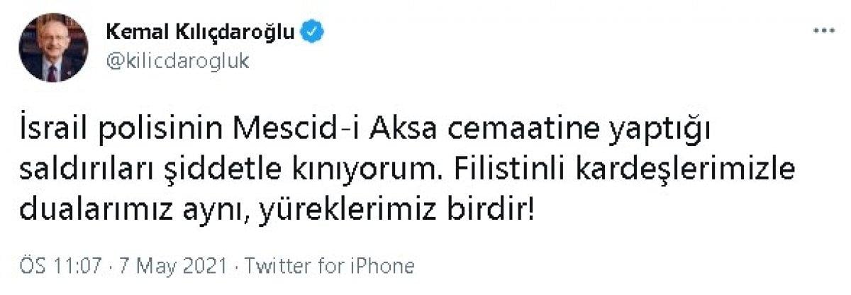 Kılıçdaroğlu'ndan İsrail'e kınama
