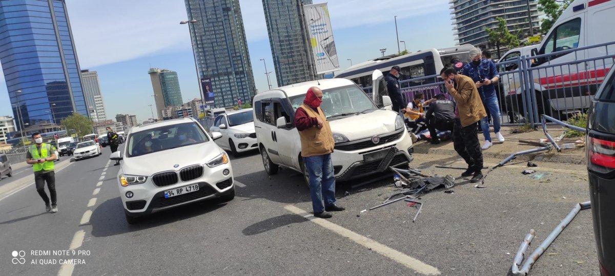 Zincirlikuyu'da 11 araç kazaya karıştı: O anlar kamerada