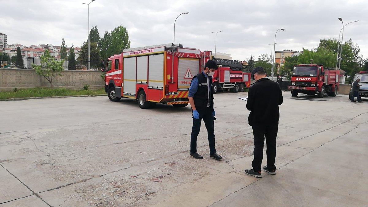 Karaman’da itfaiye eri, itfaiye aracının altında kaldı