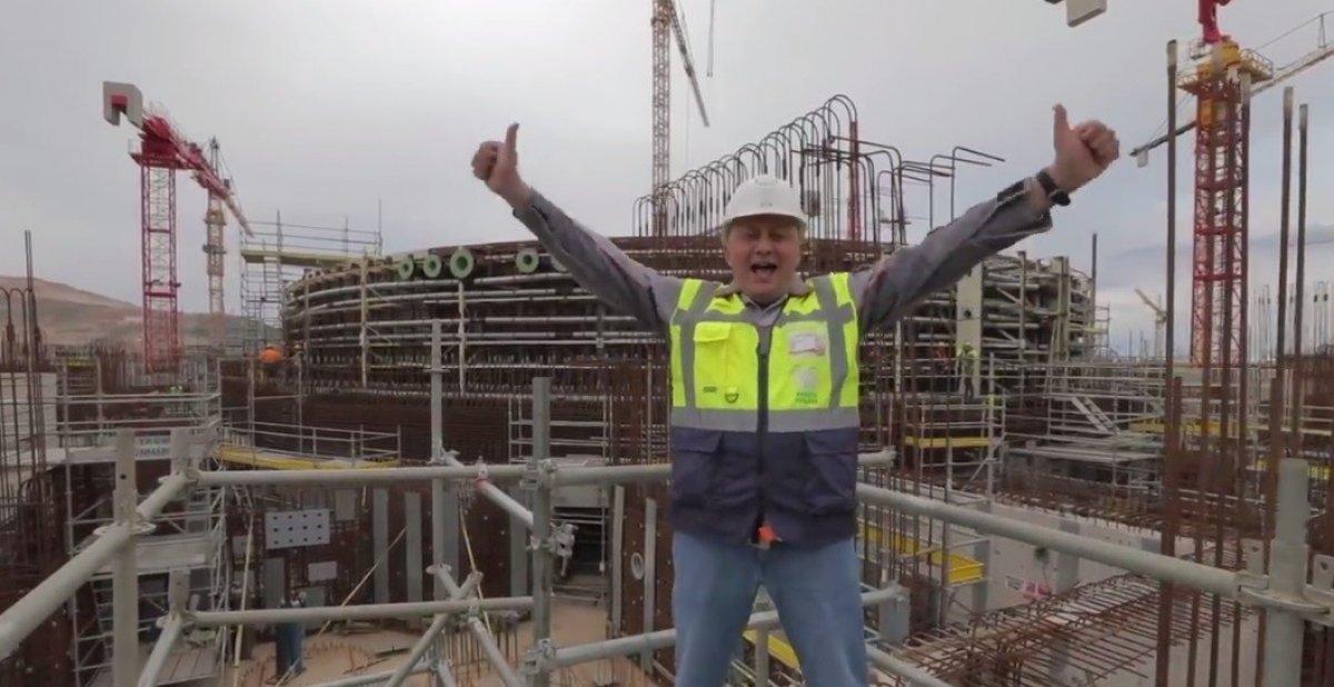 Akkuyu NGS çalışanları, Rusça şarkı söyleyerek klip çekti