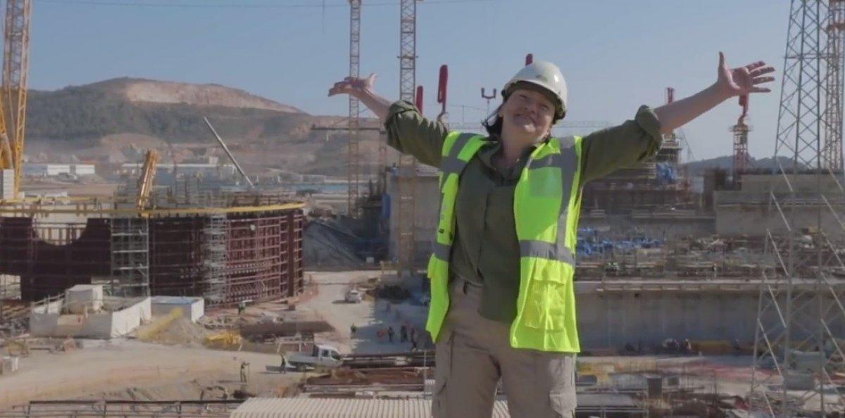 Akkuyu NGS çalışanları, Rusça şarkı söyleyerek klip çekti