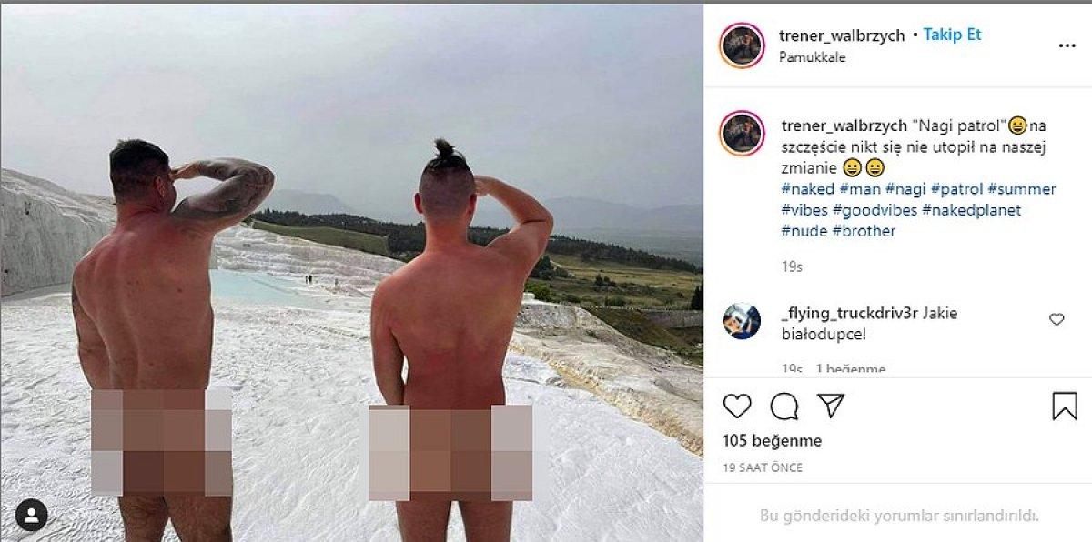 Pamukkale çıplak turist