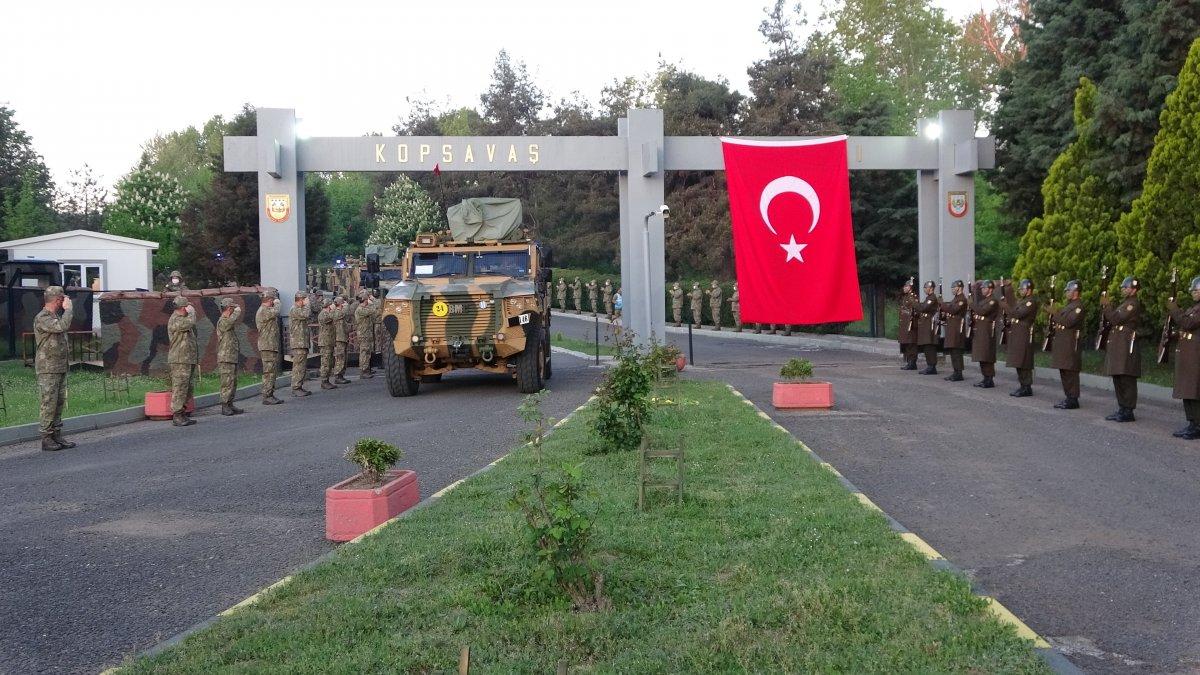 NATO tatbikatına katılacak olan askerler, Tekirdağ'dan yola çıktı