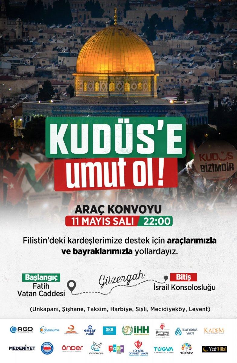 Vatan Caddesi'nden İsrail Konsolosluğu'na araç konvoyu yapılacak