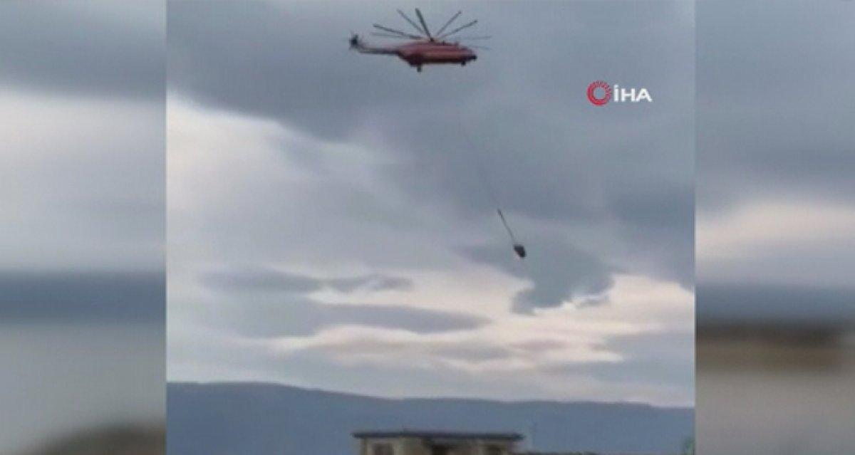 Çin'de helikopter göle düştü