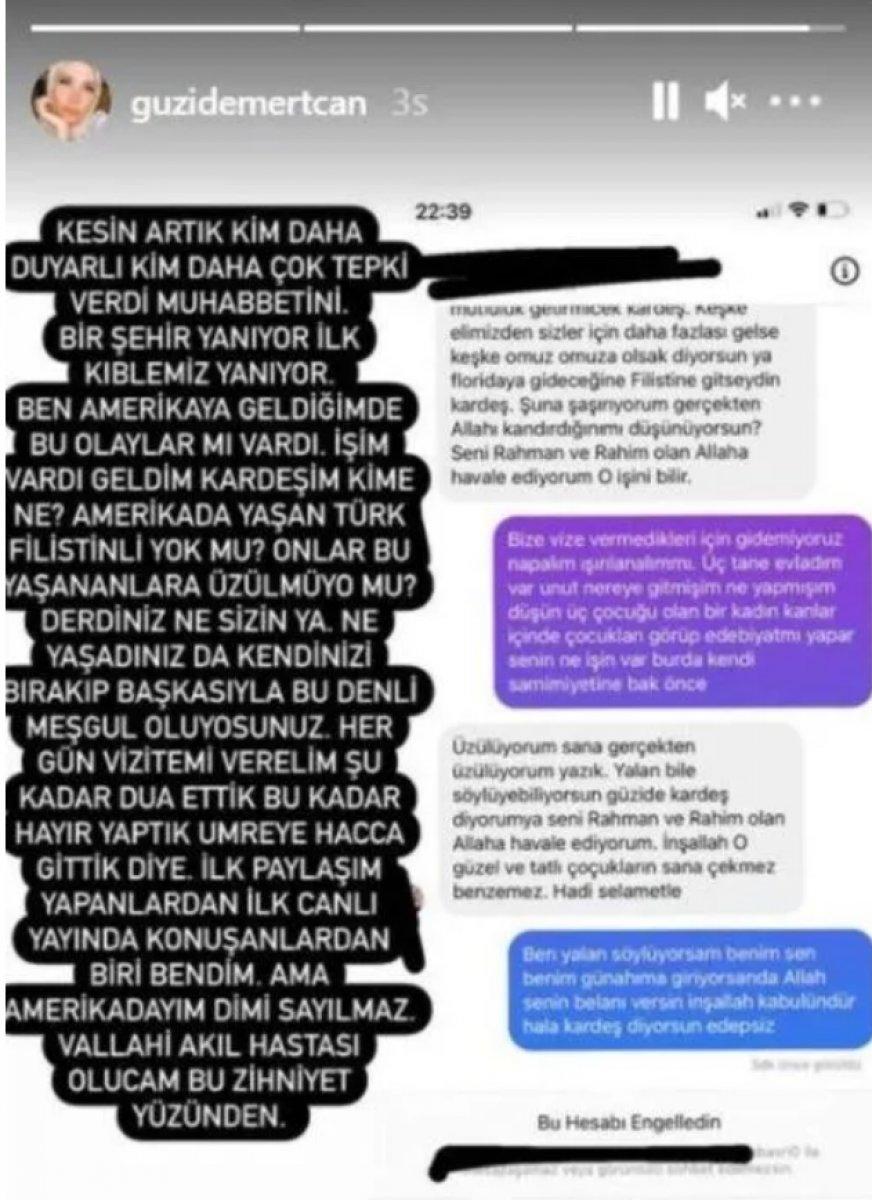 Güzide Mertcan, takipçilerinden gelen yorumlara isyan etti