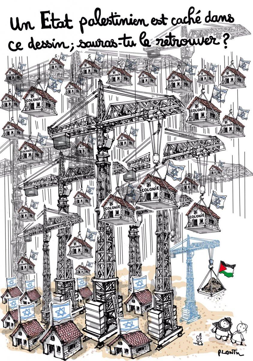 Fransız karikatürist, İsrail'in Filistin'i işgalini çizdi
