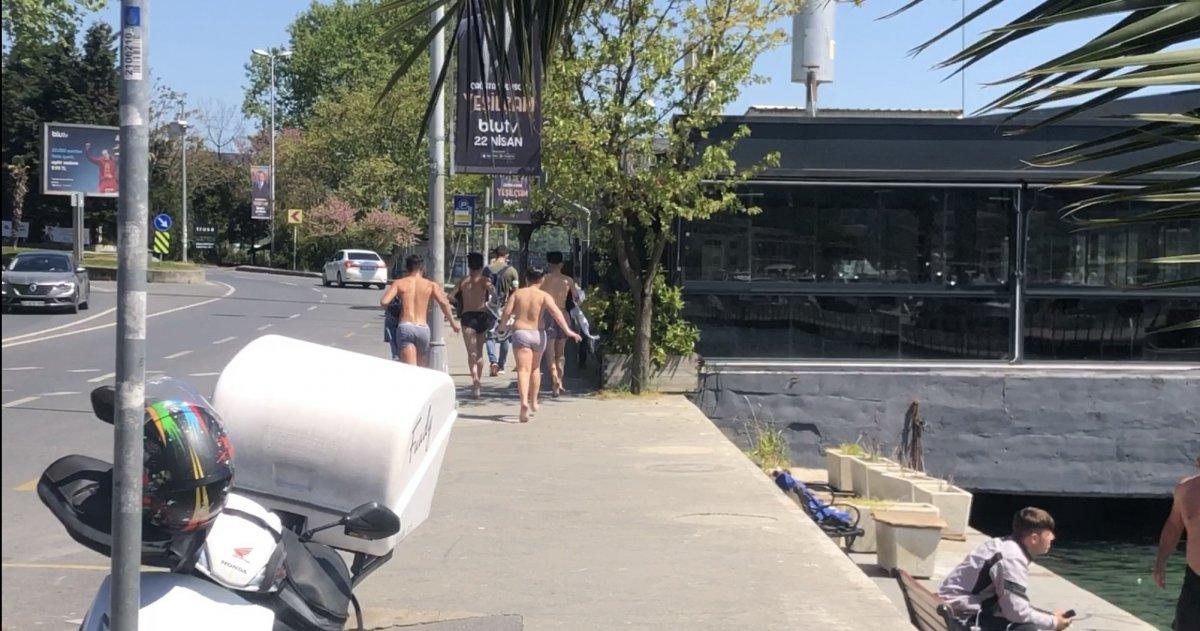 Sarıyer’de denizde yakalanan gençlerin kaçışı