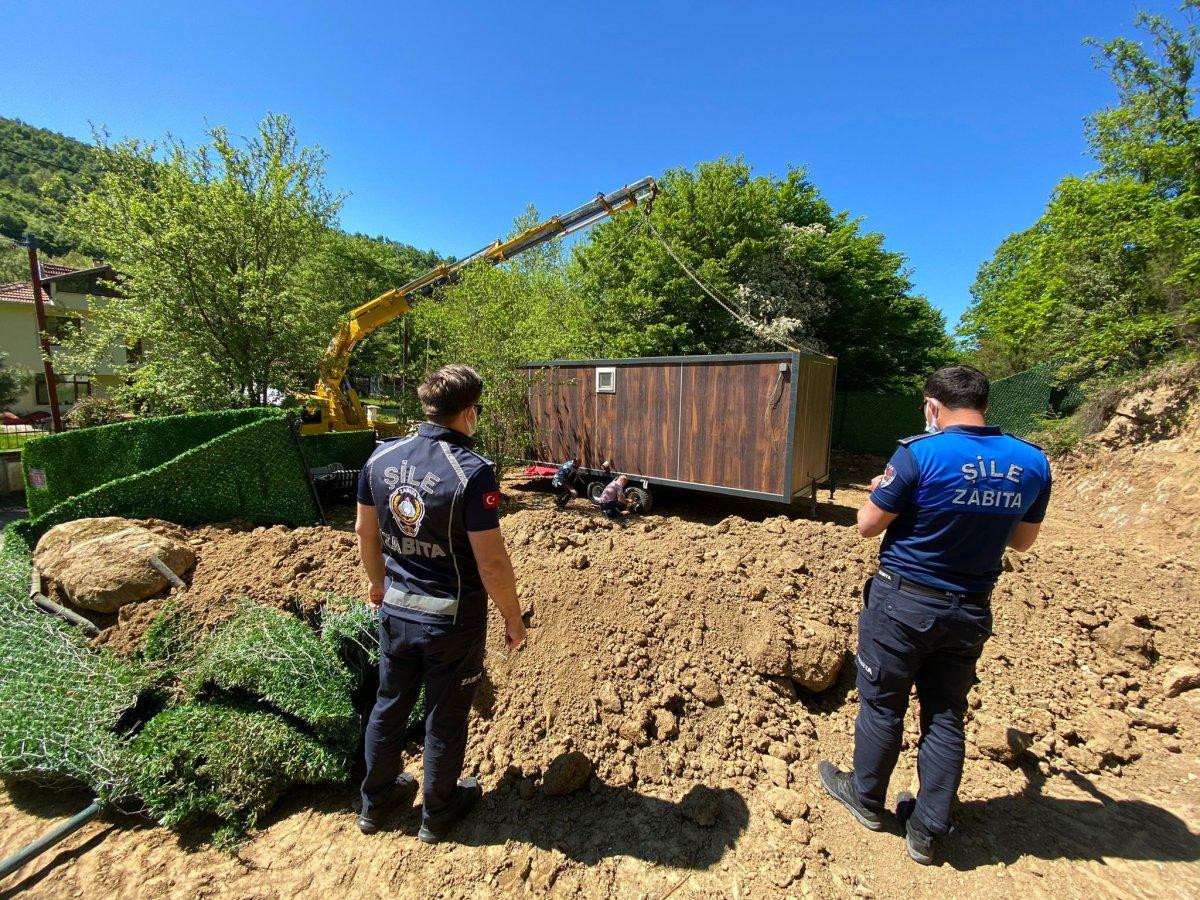 Şile'de kaçak konteyner savaşı