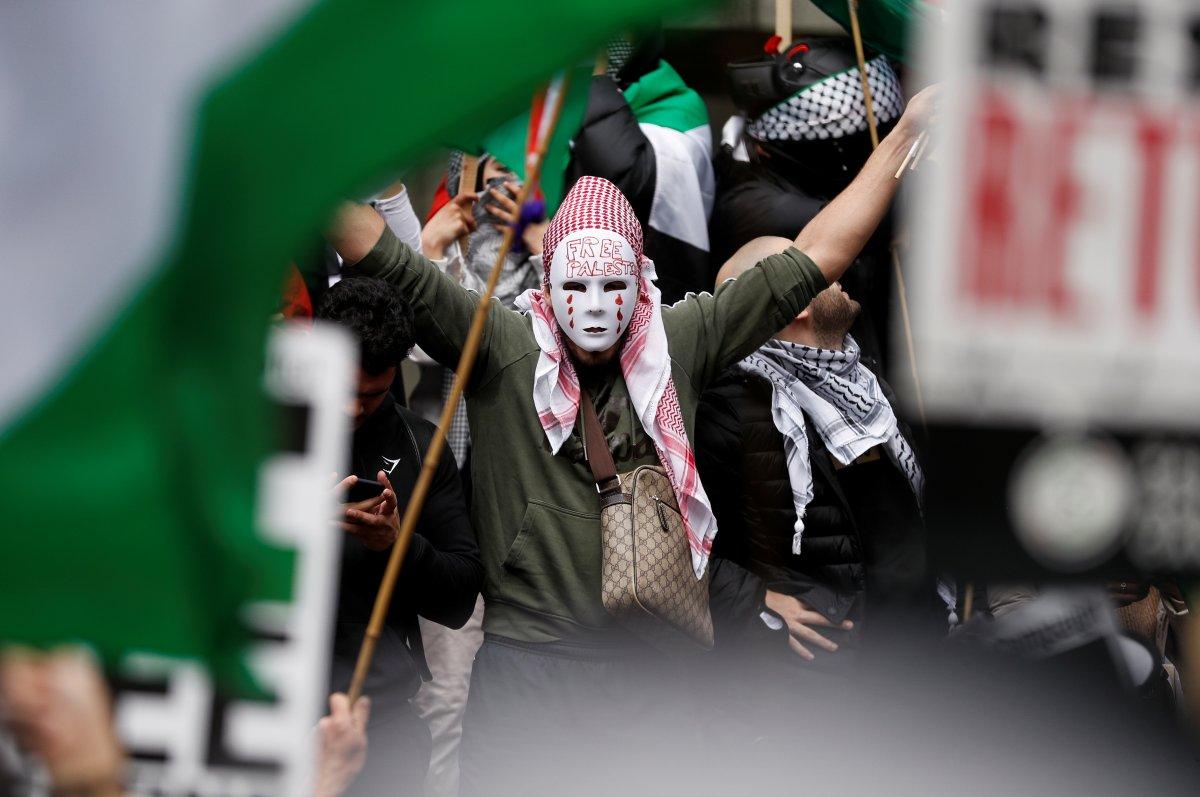 Londra'da Filistin'e destek eylemi