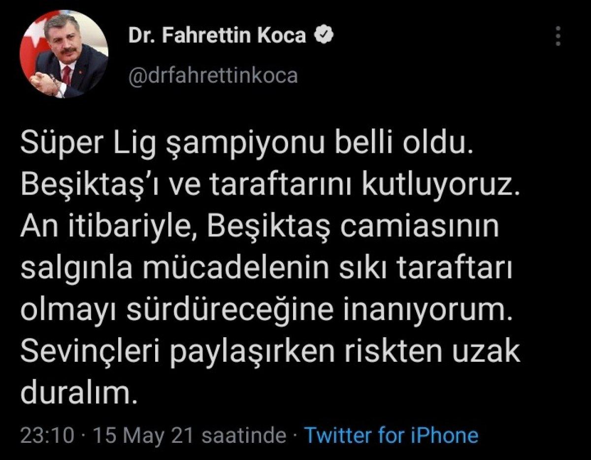 Fahrettin Koca: Sevinçleri paylaşırken riskten uzak duralım