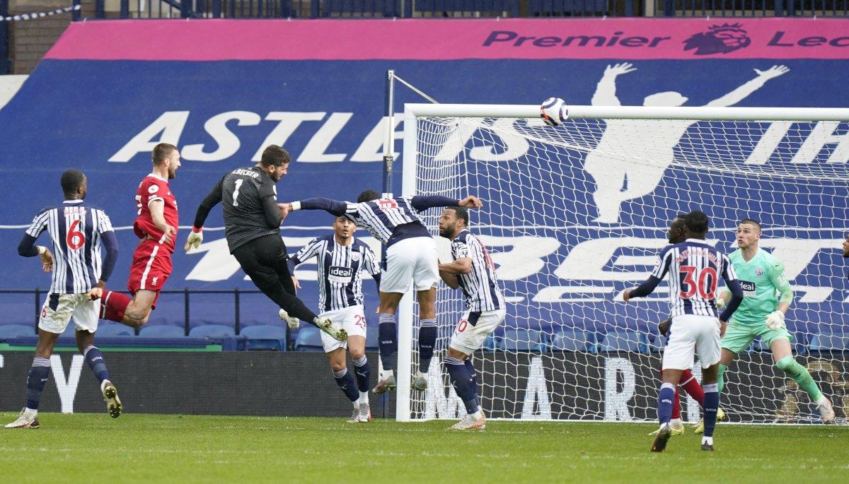 Premier Lig'de Liverpool, kaleci Alisson'un golüyle son dakikada kazandı