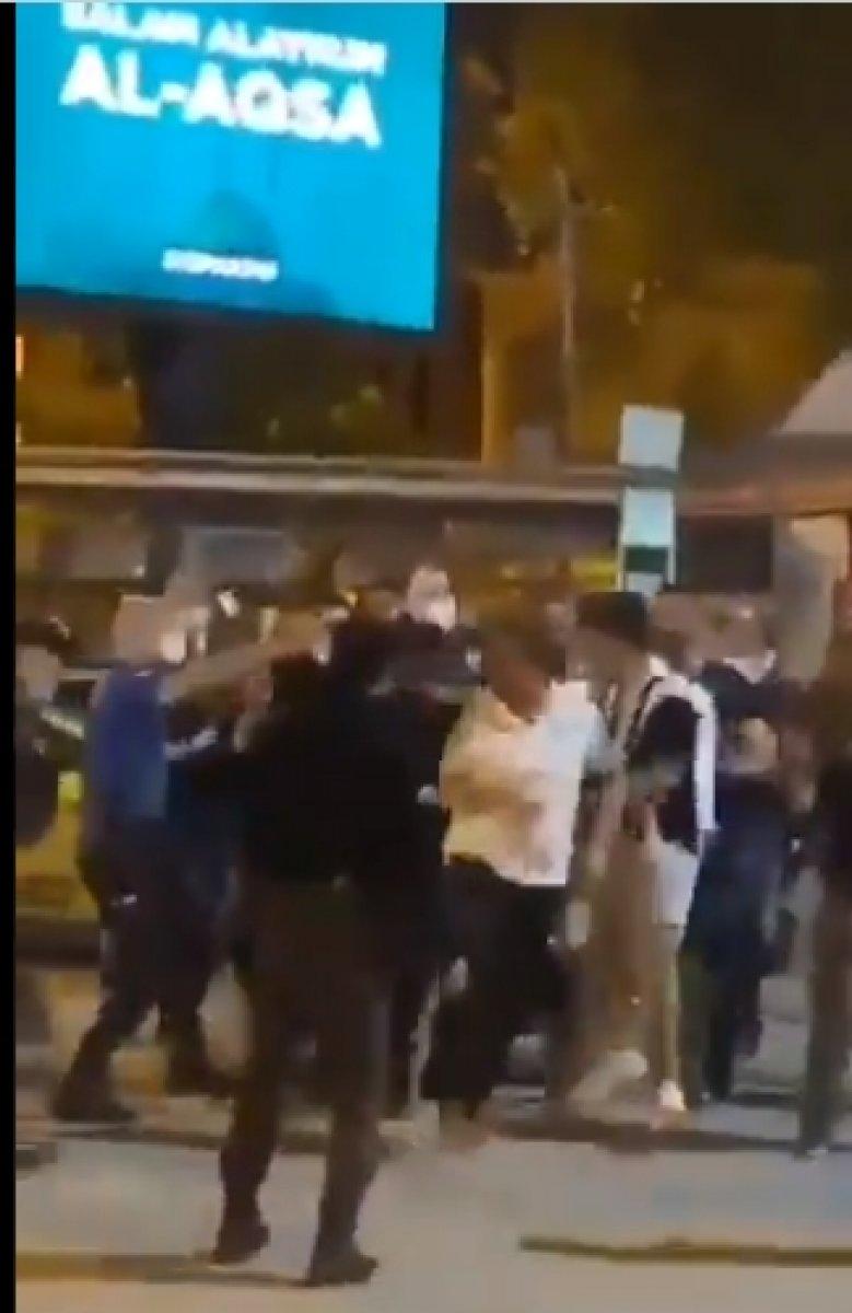 Beşiktaşlı taraftarlar ile güvenlik güçleri arasında arbede çıktı