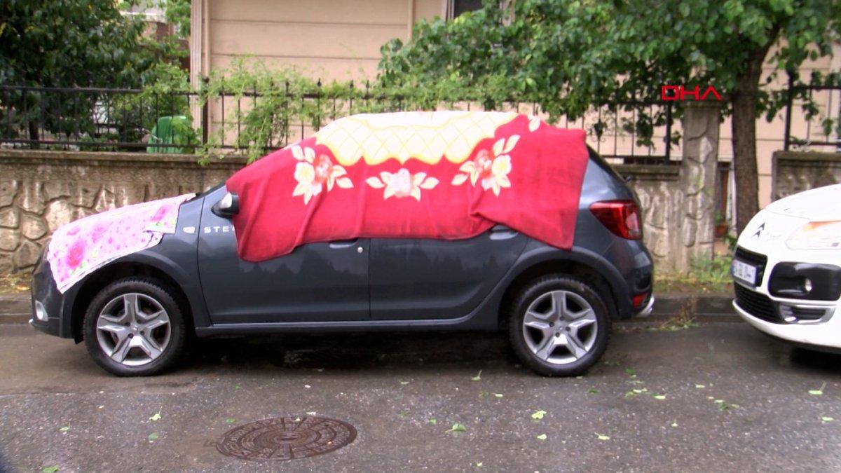 İstanbul'da doluya karşı battaniyeli önlem