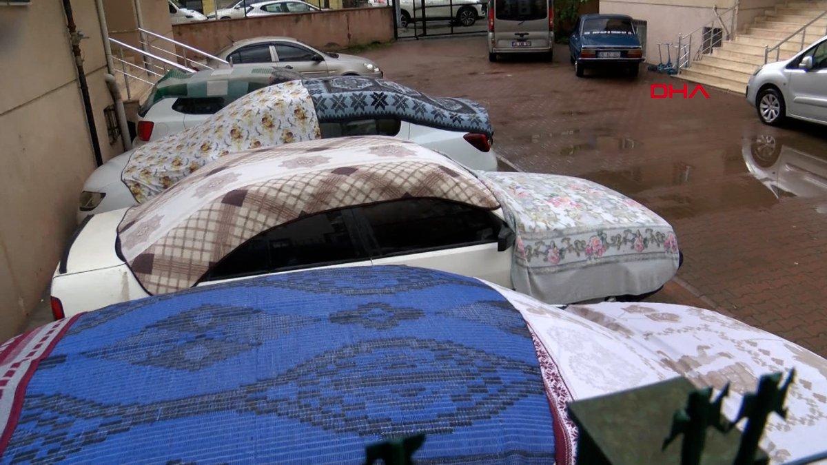 İstanbul'da doluya karşı battaniyeli önlem