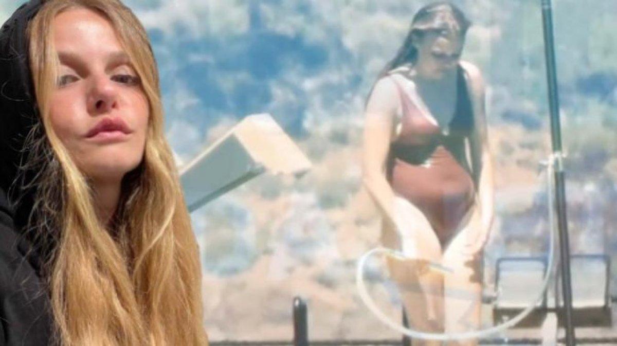 Naz Elmas teknede görüntülendi