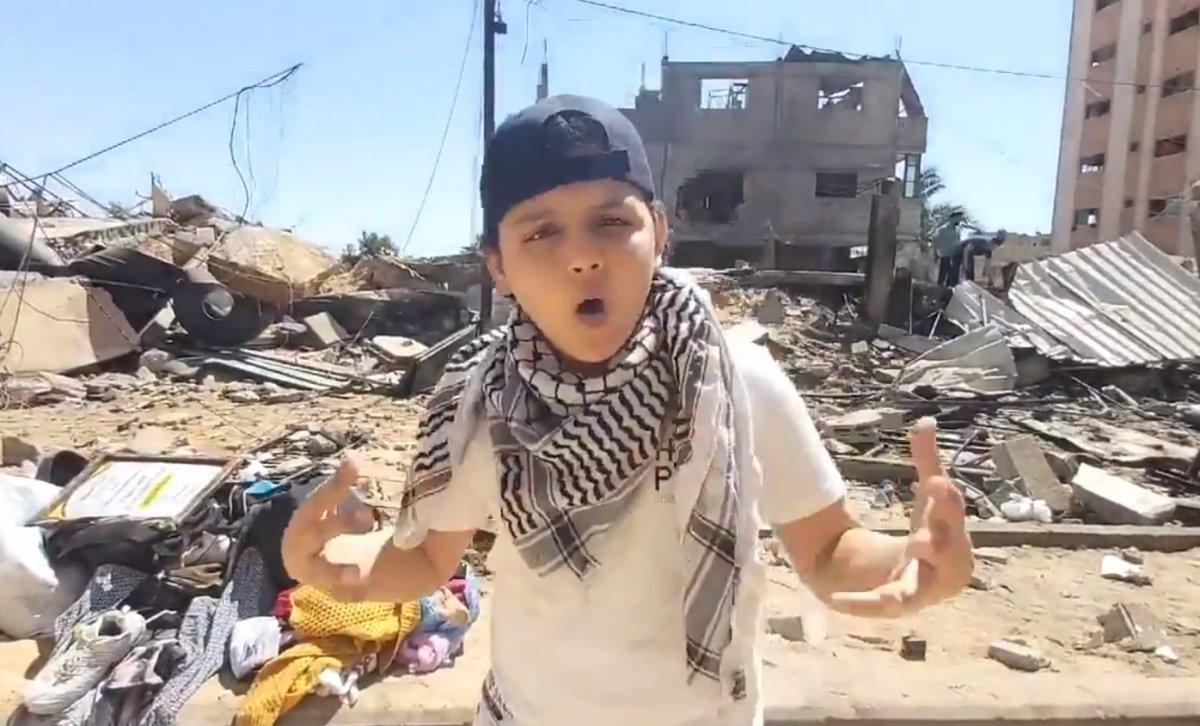 13 yaşındaki Filistinli çocuktan dünyaya haykırış