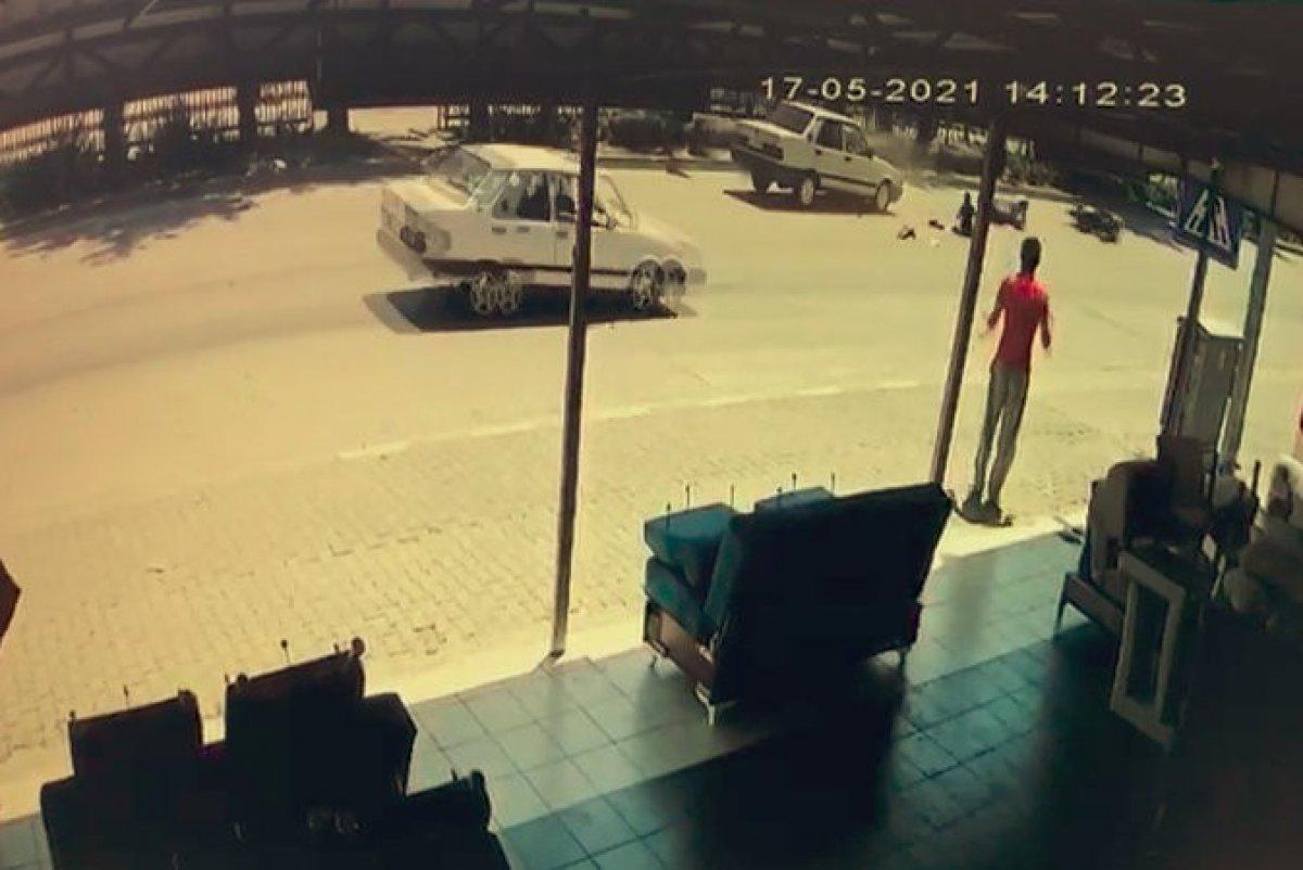 Antalya'da dedeyle torunun yaralandığı kaza