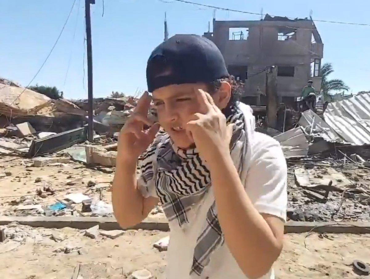 13 yaşındaki Filistinli çocuktan dünyaya haykırış