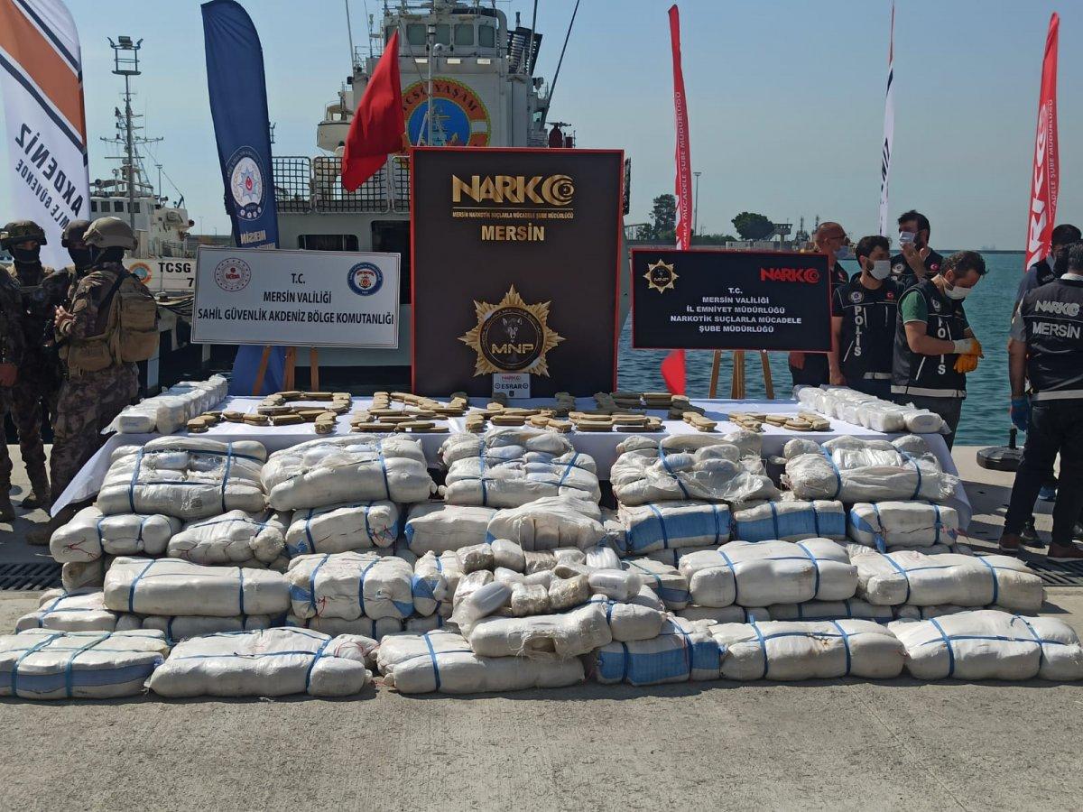 Suriye açıklarında ele geçirilen 1,5 ton uyuşturucu