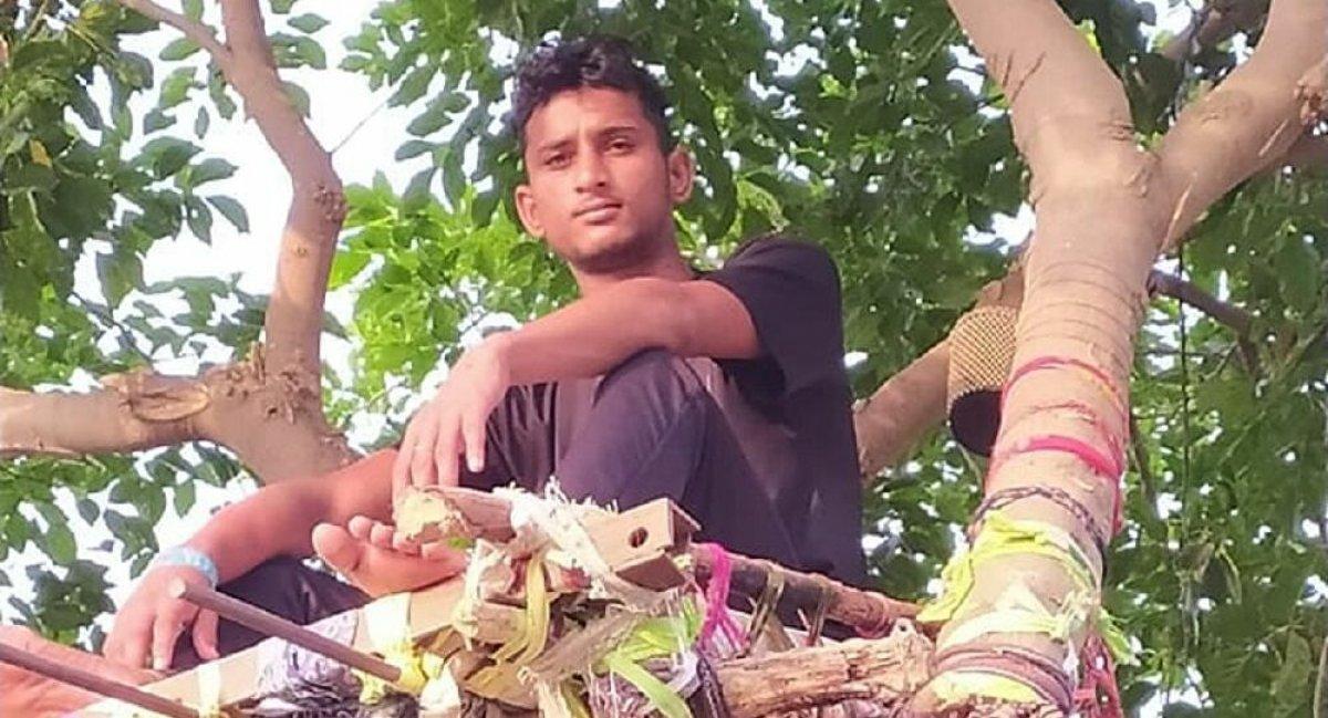 Hindistanlı gençten ağaçta 'izolasyon yatağı'