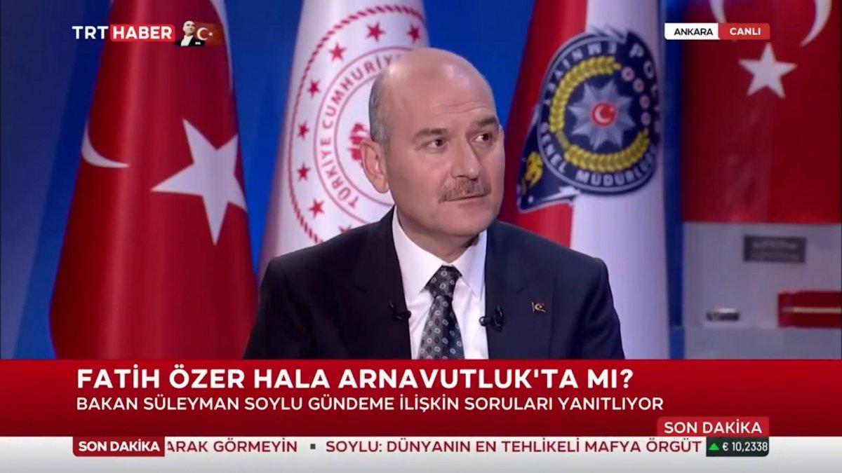 Süleyman Soylu: Faruk Fatih Özer'in nerede olduğunu biliyoruz