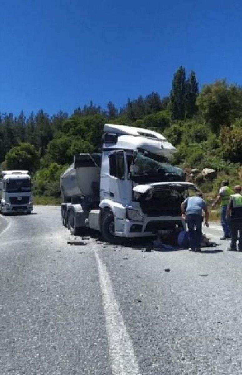 Muğla'da iki tır çarpıştı