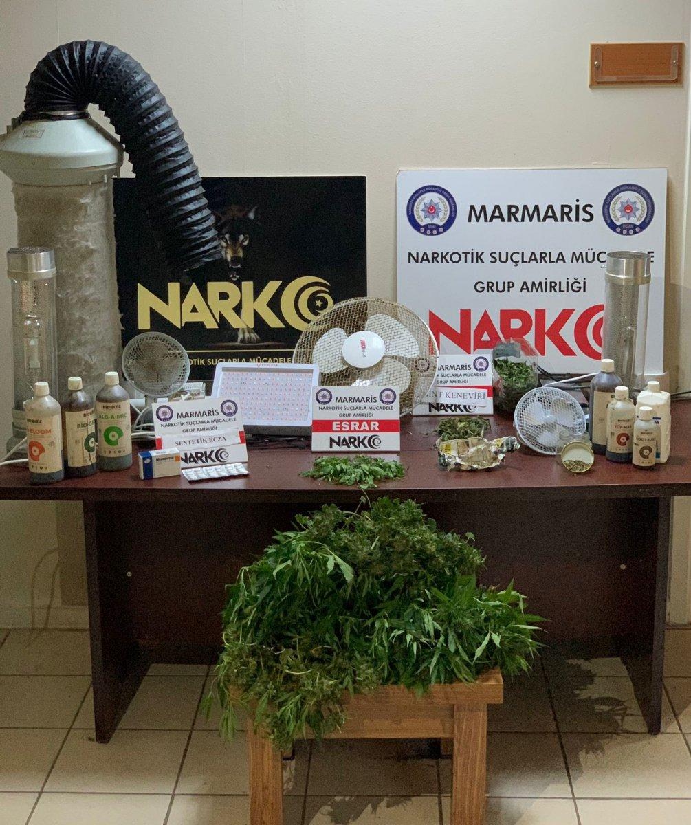 Muğla’da otel odasında uyuşturucu madde imal düzeneği bulundu