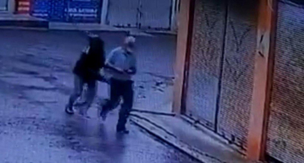 Tekirdağ'da gaspa uğrayan yaşlı adam kamerada