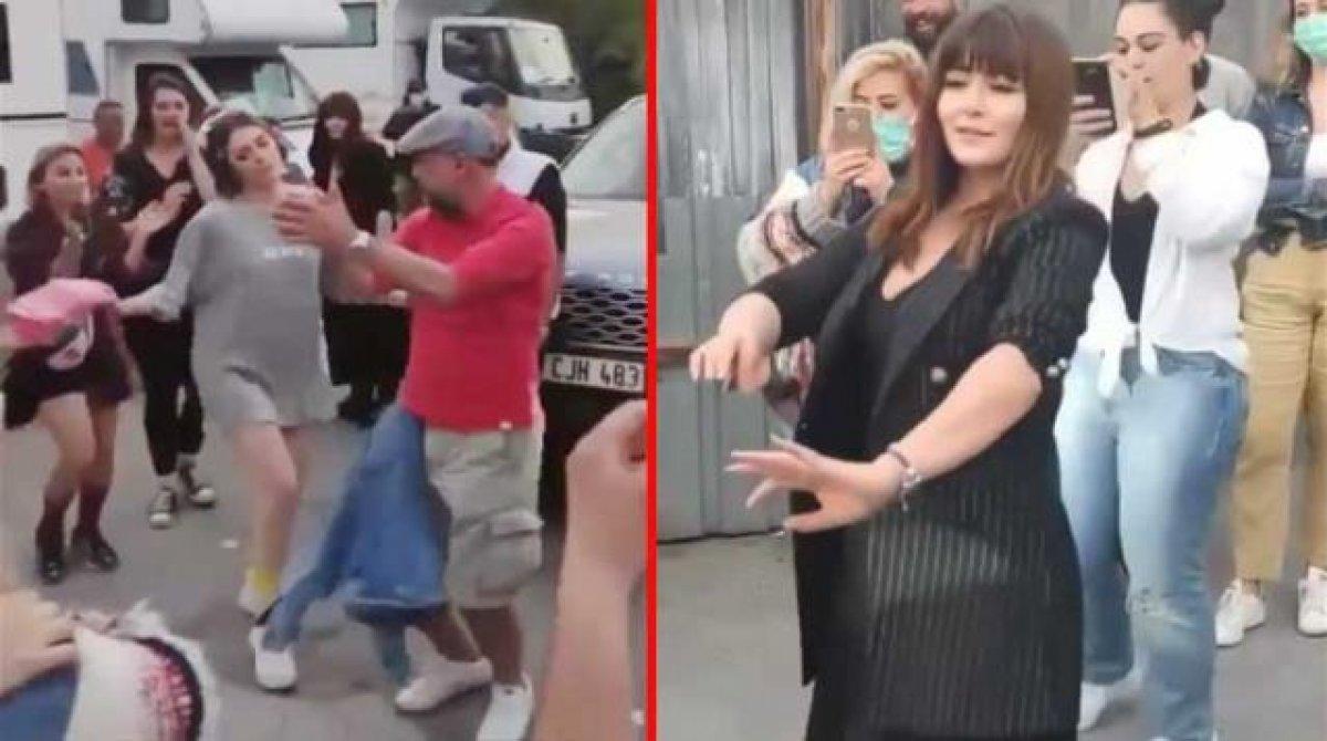 Deniz Çakır dizi setinde döktürdü