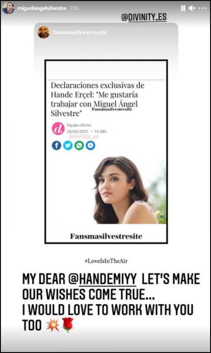 Miguel Angel Silvestre’den Hande Erçel’e yanıt