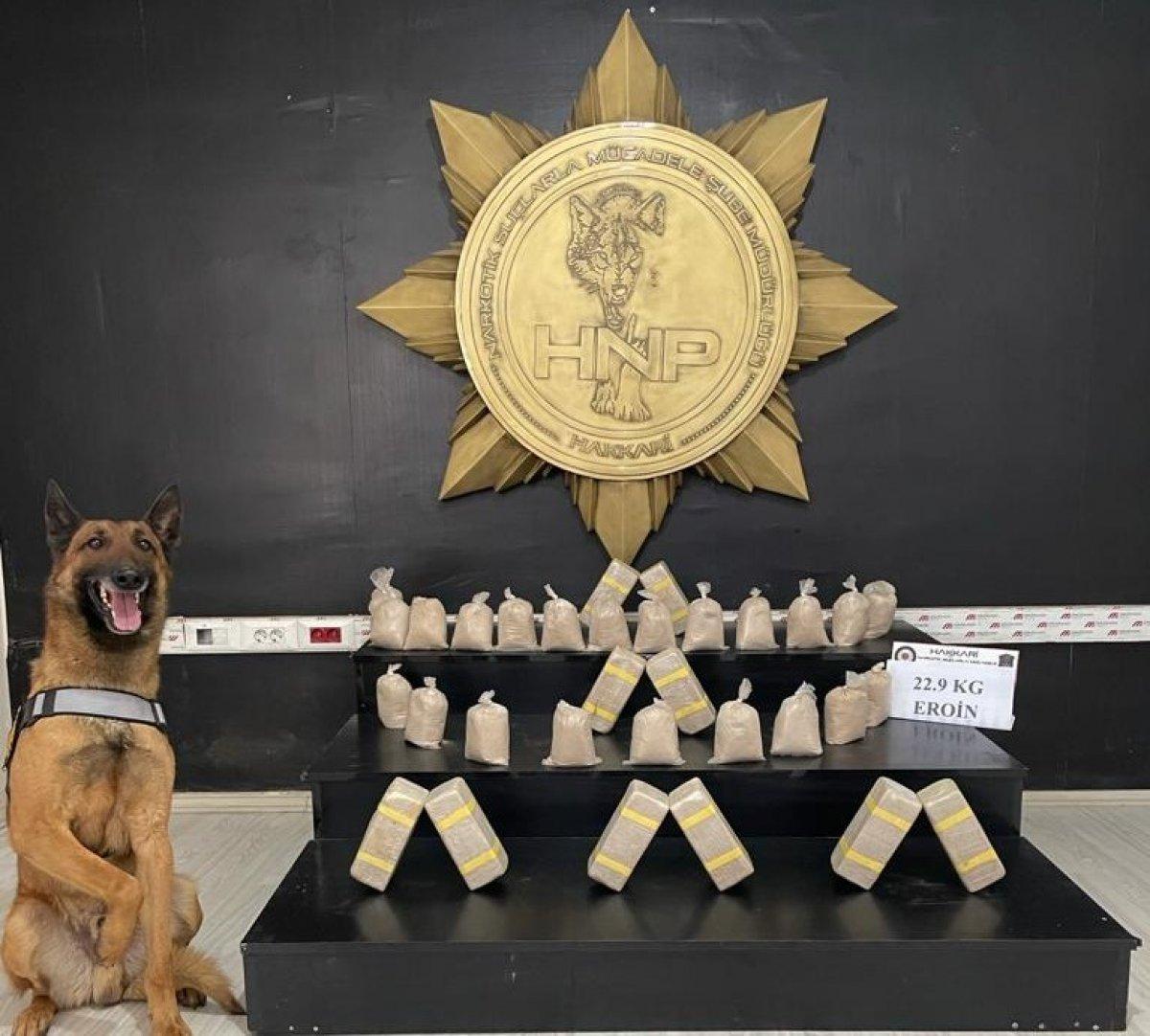 Hakkari'de toprağa gömülü 22 kilo eroin bulundu