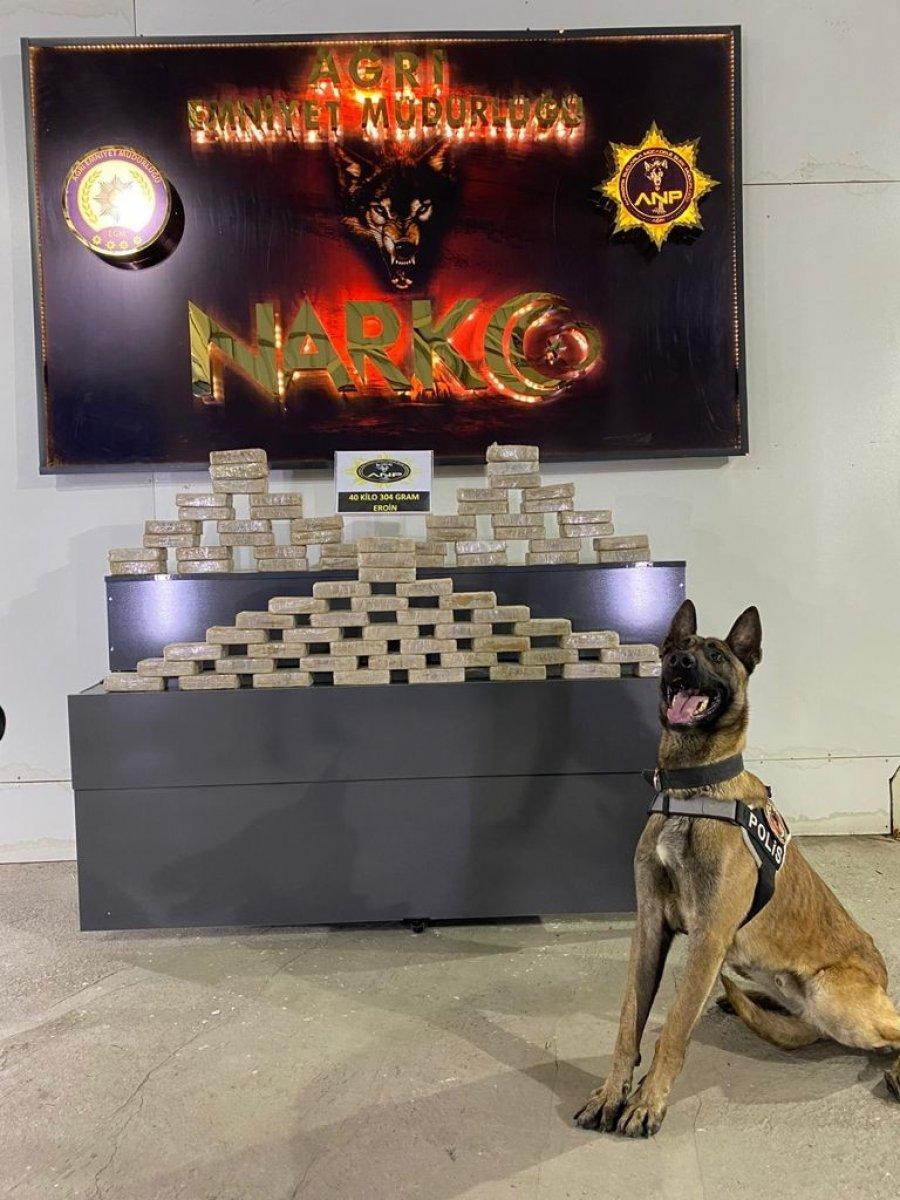 Ağrı'da 40 kilo 304 gram eroin ele geçirildi