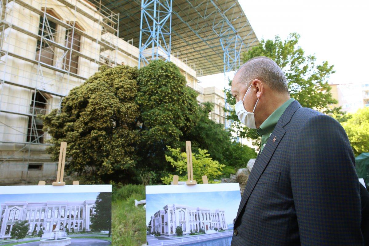 Cumhurbaşkanı Erdoğan, İstanbul'da incelemelerde bulundu